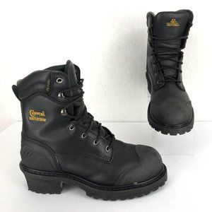 Chippewa Black Oiled Leather Logger Boot Sz 7.5M